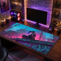 Big Mouse PadArcane Extended Soft Desk Mat Gaming Office Computer Table Decor Mat 30cmx60cm blue