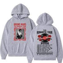 Bruno Mars The Romantic Tour  Concert Hoodies Men Women Fashion Hip Hop Street Sweatshirts High Quality Fleece Casual Hoodie M pilka