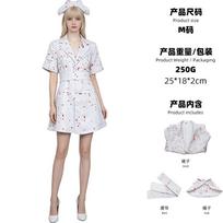 Cosplay bloody simulation nurse cosplay silent hill horror zombie escape, halloween party masquerade Adult s white
