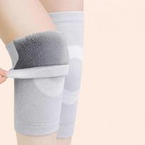 Elastic Elderly Leg Sleeve Plus Velvet Knee Warmers Daily Thickened Knee Pads  Winter XL gray