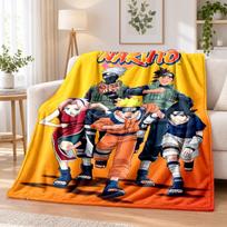 Naruto Flannel Throw Blanket Soft Warm Cozy For Sofa Bed Indoor Home Bedroom Use 80cmx120cm yellow