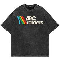 100% Cotton Vintage Washed ARC Raiders T Shirt Fashion Women/Men Video Game Scrappy Oversize Loose Letter Acid Wash Tees Shirts 3XL black