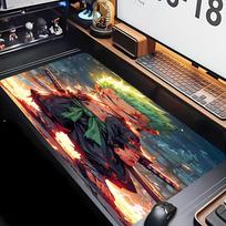 One Piece Zoro Theme Premium Non-slip Mouse Pad with Stitched Edges,Durable Rubber Material,for Desktop & Gaming Great Gifts 50cmx100cm
