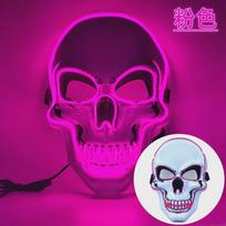 2pcs Halloween Adult Purification Mask LED Glowing Skull Terror Mask Cold Light Mask Role Playing Masquerade Ball as picture