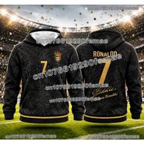 Ronaldo Portugal Football Jersey Hoodie Kids Adults Streetwear Apparel 4XL gray