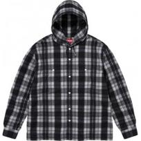 Supreme Printed Hooded Flannel Shirt SUP-SS24-189 L gray