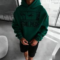 ONE PIECE Anime Roronoa Zoro Co Branded Hoodie  Spring/Autumn Men's New Loose Casual Street Hip Hop Parent Child Sweater Top M black