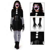 Five Nights At Freddy's 2 Marionette Cosplay Costume, Possessed Puppet Halloween Fright Night Role Play Outfit for Adults Kids S