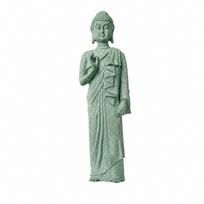 Resin Buddha Statue Meditation Sculpture Lightweight for Shelves gray