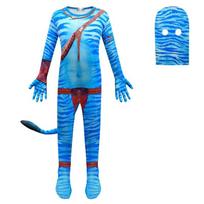 Halloween costume, avatar cosplay big children's one-piece mask 130cm blue