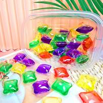 Fragrant 7-in-1 Laundry Pods: Long-lasting, Skin-friendly, Softening Stain Removers purple