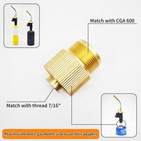Camping Gas Stove Adapter Canister Convertor Cga 600 to 7/16'' Replacement for Barbecue