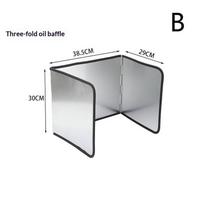 Galvanized Grease Water Splash Guard With Premium Rubber Edges Heat Insulation Anti-Stain Wall Panel Kitchen Splatter Guard B gray