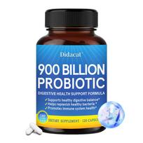 Didacat 900 Billion CFU Probiotic — with Lactase, Prebiotic Fiber, Digestive Support, 120 Capsules 120 Capsules
