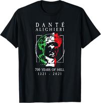Dante Alighieri 700 Years Divine Comedy Great Italian Writer T-Shirt 150 black