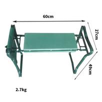 Foldable Garden Kneeler And Seat Bench Stool with Tool Pouch blue