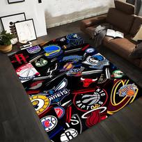 NBA Team Logos Collage Rug Design Non-slip rug suitable for living room and bedroom sofas sofas 60x90cm( 23x35in )