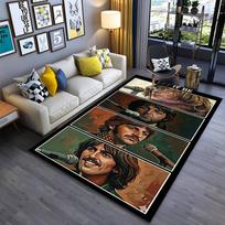 Pop Culture Area Rug, Beatles Let It Be Quad Microphone Portrait Poster, Man Cave Decor, Non-Slip Mat 80x140cm(31x55in)