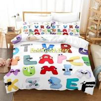 Alphabet Lore Bedding Set Single Twin Full Queen King Size Bed Sets Aldult Kid Bedroom Duvetcover Sets Anime Bed Sheet Set 70x133cm 2pcs