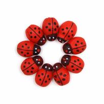 Beetle Potted Plant Decoration Mini Resin Insect Ladybug Model Micro-Landscape Potted Plant Creative DIY Display Piece red