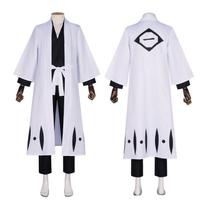 Mirtis Aizen Sousuke Cosplay Kostiumas Perukas Bleach Cosplay Tūkstantmečio Kraujo Karas Gotei 13 5 Komandos Kapitono Chalatas Kimono Apranga Custo L white