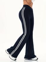 Women High Waist Stretch Leggings, Ladies Solid Slim Casual Pants, Elastic Waist Daily Wear Leggings XL black