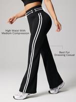 Women High Waist Stretch Leggings, Ladies Solid Slim Casual Pants, Elastic Waist Daily Wear Leggings L juoda