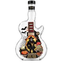 Bat Halloween Guitar Shaped Decanter Pumpkin Empty Wine Bottle Spirits Container  Home Decor StyleD black