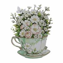Flower Basket 3D Paper Art Card Pop Up Design Handmade Greeting Card  For Birthday 1