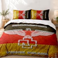 Rammstein Custom Name 3pc set Perfect for bedroom use Comfortable bedding set includes a duvet cover and two pillowcases Ideal birthday or Christmas g 140cmx210cm