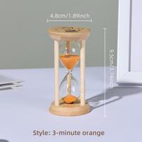 1PCS 3/5/10/15/30 Minutes Wooden Hourglass Timer Home Living Room Desktop Decoration Children Birthday Gift Portable Sand Clock2 3 Min-Orange beige