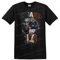 Zinedine Zidane France Soccer Player T Shirt World Cup Legend Tee M black