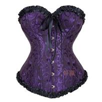 Sexy Wedding Corset Waist Trainer Body Shaper Push Up Bust Support XXXXXL violetinė