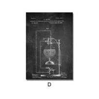Stalo plakatas Mokslas Švietimas Drobė Menas Chemija Biologija Periodinė tapyba Patentinis spaudinys Studentų paauglių kambario dekoravimas paveikslėlis 30x40cm No Frame black