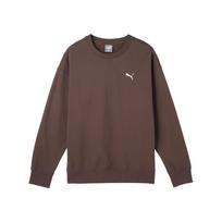 Puma Loose Fleece Sweatshirt Unisex Sweatshirts Coffee-Brown 632292-65 M gray