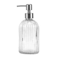 400 ml Skysto muilo, dušo želės, šampūno dozatorius Stiklinis tuščias buteliukas su pompa Talpykla 400 ml white