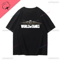Gamer World Of Tanks T Shirt Military Enthusiast Game Printed Tee Cotton ONeck Streetwear Best Seller Graphic Y2k Clothes Unisex M black