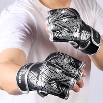 Professional Half-Finger Boxing Gloves Men MMA Muay Thai Sandbag Training PU Leather M L Size Medium gray