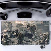 Žaidimų Battlefield pelės kilimėlis Klaviatūra Dideli biurai Priedai Pelės kilimėlis Užrakintas kraštas HD spausdinimas Žaidimų Esports overlock Stalo kilimėlis LockEdge 300x800x2mm gray
