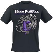 Deep Purple The Battle Rages on Dragon Print Black Cotton T-shirt Men Rock Unisex Tee M black