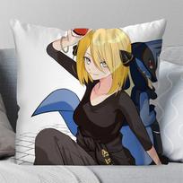 Cynthia Animacija P-Pokemonas Pagalvės užvalkalas Kvadratinė pagalvė Miegamojo Sofa Laisvalaikio Komforto pagalvė Automobilio Svetainės Namų Dekoracija 40X40 12x12Inch black