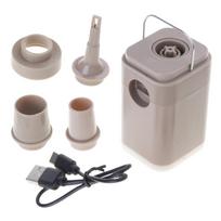 Portable Small Airs Mattress Pump Electric Airs Pump with Camping Light Outdoor Fast Inflate Deflate Pump Easy to Use 1 gray