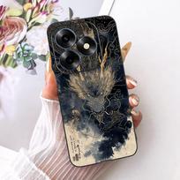 Phone Case For ITEL S23 Plus Cover S681LN Silicone Cute Cat Fashion Funny Cool Painted Casing For ITEL S23+ ITEL S23 Plus black