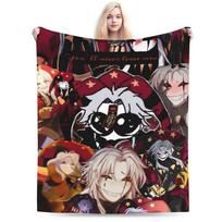 Keistuolių cirko pledas Šiltas minkštas gatvės stiliaus pliušinis pledas mergaitėms berniukams ant sofos kėdės lovos flanelinis užtiesalas lovos Size: 75*100cm, Weight: 230 GSM black