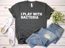 Med school gift chemist shirt bacteria microbiogist shirt microbiology germaphobe science shirt biology shirt funny bacteria shirt medical S