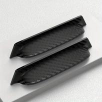 2pcs Car Rearview Camera Rain Guards - Thickened Wide-Edge Plastic Protective Cover, Triangle Design Matte Surface black