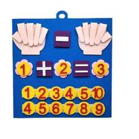 1 PCS Kids Montessori Toys Felt Finger Numbers Math Counting Toy Early Learning Intelligence Development Toddler Teaching Aid blue