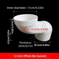 110 mm tualeto nutekėjimo perkėlimas PVC plastiko kampinis flanšas adapteris Santechnikos montavimas new-12.5cm