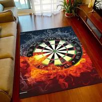 VIKAMA Smiginio lentos kilimėlis - Neslystantis žaidimų kilimas su atspausdintu vadovu, Apsaugo grindis patalpų smiginio žaidimams žaidimų kambaryje, „Man Cave“ dekoras 40x60cm black