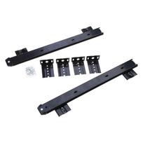 Black Keyboard Drawer Heavy Duty Ball Bearing Slides Cabinet Furniture Rail Rack with Adjustable Height Bracket for Desk 1